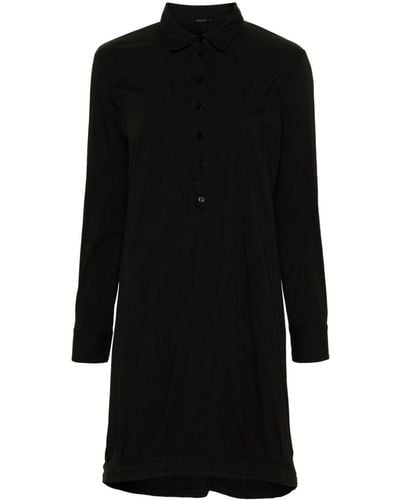 Transit Poplin Mini Shirt Dress - Black