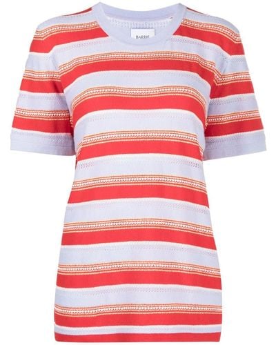 Barrie Striped Crewneck T-shirt - Red