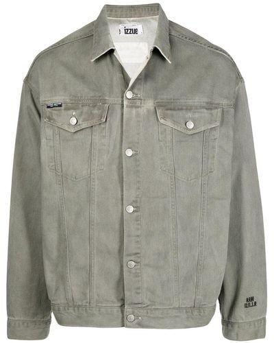 Izzue Button-up Shirt Jacket - Green