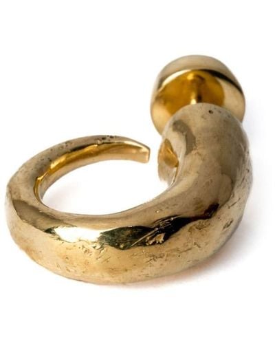 Parts Of 4 Pendiente Little Horn bañado en oro con colgante - Metálico
