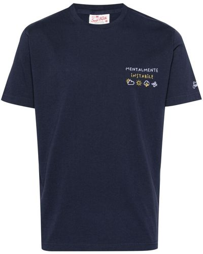 Mc2 Saint Barth Portofino T-Shirt aus Bio-Baumwolle - Blau