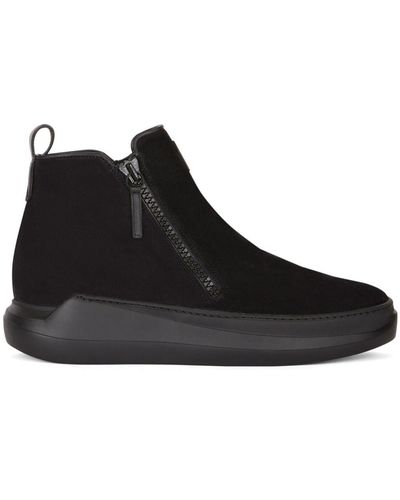 Giuseppe Zanotti Bottines Conley à détails de zips - Noir