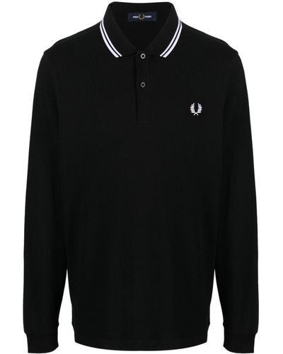Fred Perry ロングスリーブ ポロシャツ - ブラック