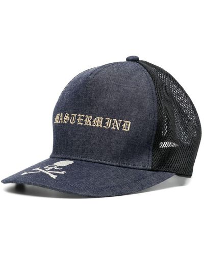Mastermind Japan Logo-embroidered Denim Cap - Blue