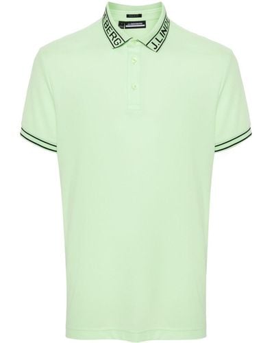 J.Lindeberg Austin Piqué Polo Shirt - Green