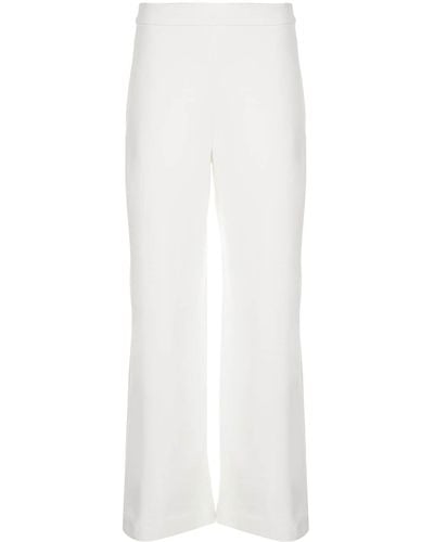 Rosetta Getty Pull On Cropped Straight Pants - White