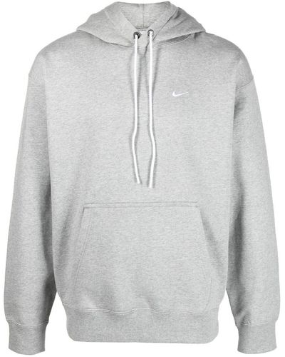Nike Hoodie mit Logo-Stickerei - Grau