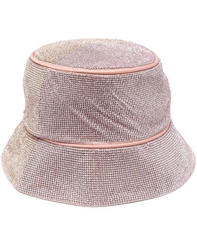 Kara Crystal Mesh Bucket Hat - Pink