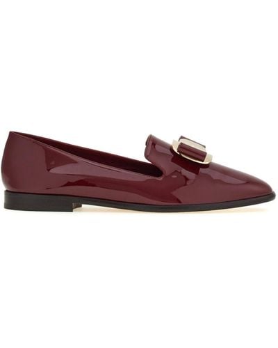 Ferragamo Mocassins New Vara en cuir - Rouge