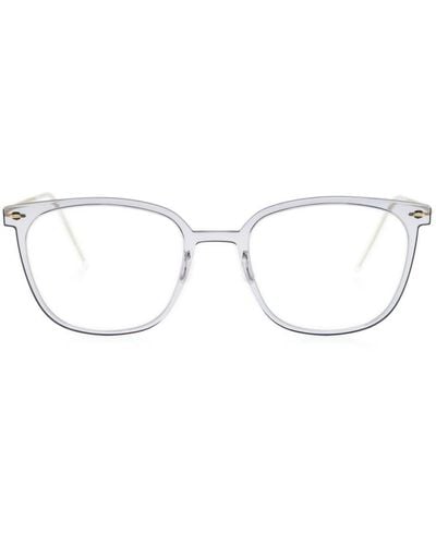 Lindberg 6638 Dフレーム 眼鏡フレーム - ホワイト