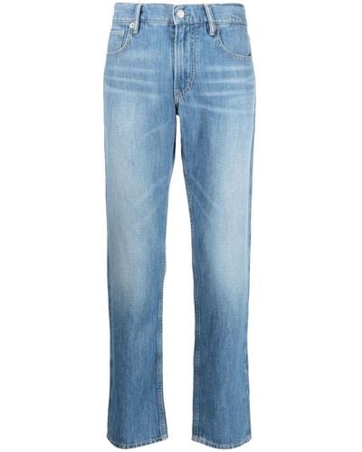 Ralph Lauren Purple Label Stonewashed Straight-leg Jeans - Blue