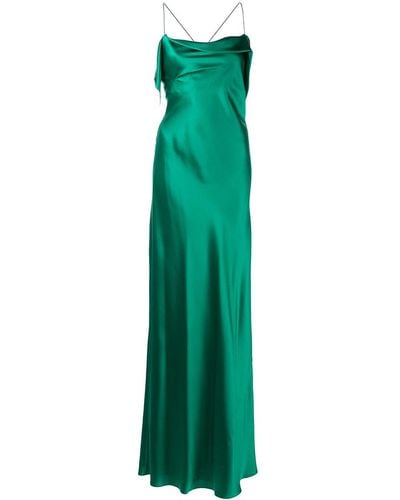 Michelle Mason Abendkleid mit drapiertem Ausschnitt - Grün