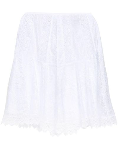 Charo Ruiz Thea Lace Mini Skirt - White