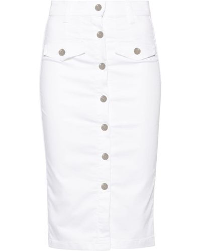 Liu Jo Buttoned Twill Skirt - White