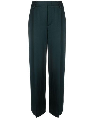 Vince High-waist Wide-leg Tailored Trousers - Green