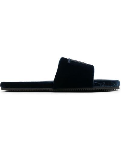 Tom Ford Slippers Met Geborduurd Logo - Zwart