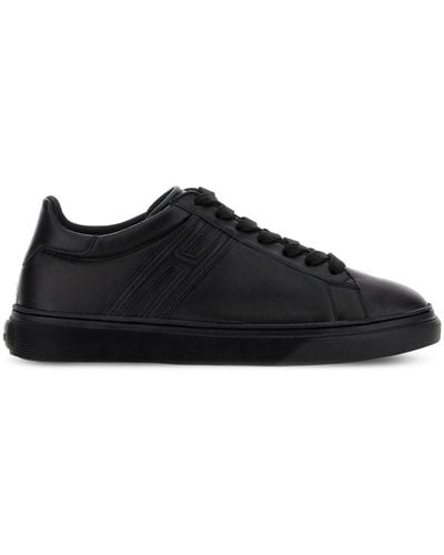 Hogan Leren Sneakers - Zwart