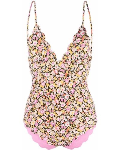 Marysia Swim Floral-print Swimsuit - Pink