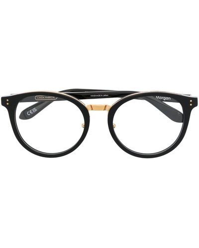 Linda Farrow ラウンド眼鏡フレーム - ブラック
