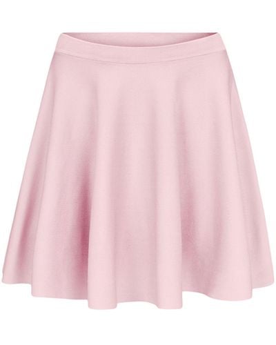 Nina Ricci Knitted Skater Miniskirt - Pink