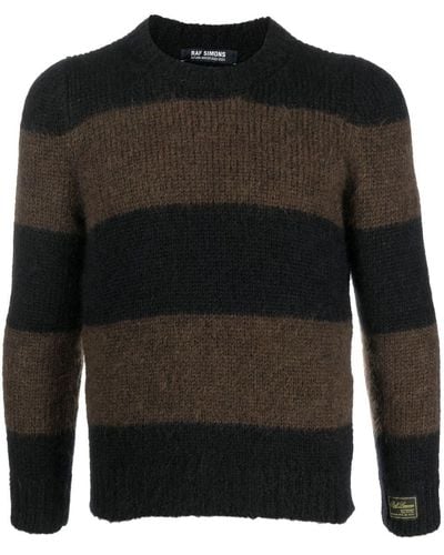 Raf Simons Horizontal-stripe Sweater - Black