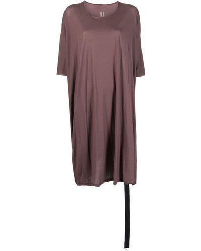 Rick Owens Minerva Cotton T-shirt Dress - Brown