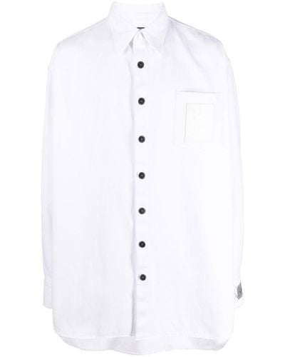 Raf Simons Long-sleeve Denim Shirt - White