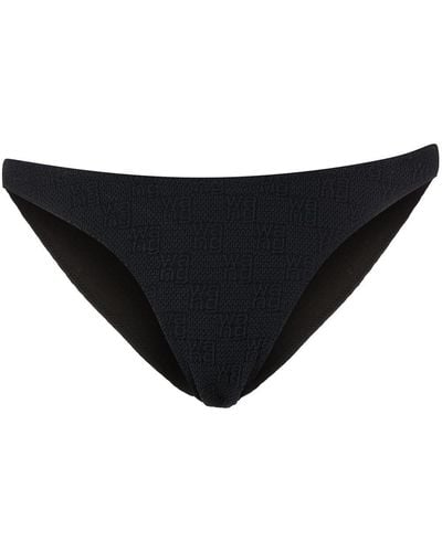 Alexander Wang Bas de bikini en maille à motif monogrammé - Noir