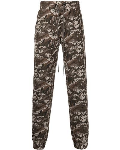 Mostly Heard Rarely Seen Camouflage Jacquard Track Pants - Brown