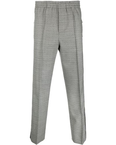 SAPIO N40 Graphic-print Straight-leg Trousers - Grey