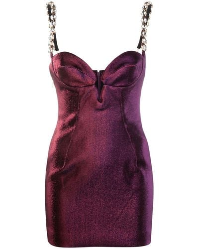 Area Mussel Cup Mini Dress - Purple
