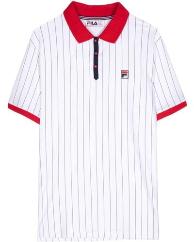 Fila Bb1 Striped Polo Shirt - White