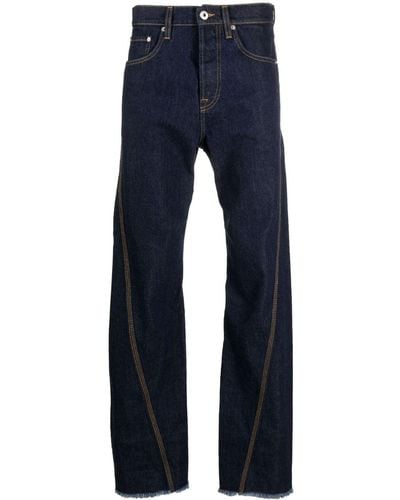 Lanvin Halbhohe Straight-Leg-Jeans - Blau