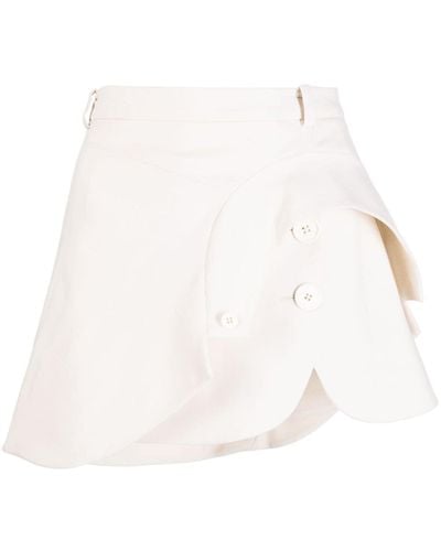 Monse High-waisted Asymmetric Layered Skirt - White