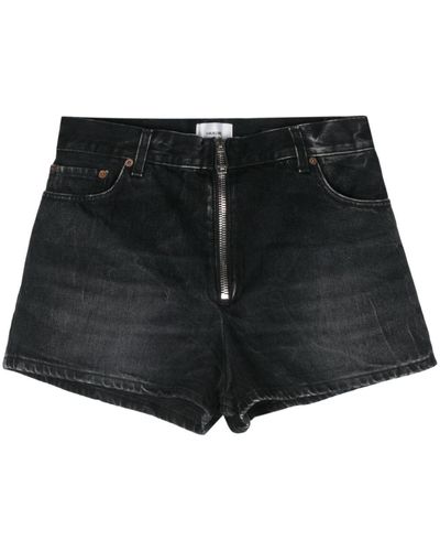 Haikure Bethany Jeans-Shorts - Schwarz