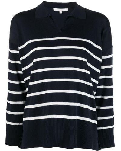 Antonelli Long-sleeve Striped Knitted Top - Blue