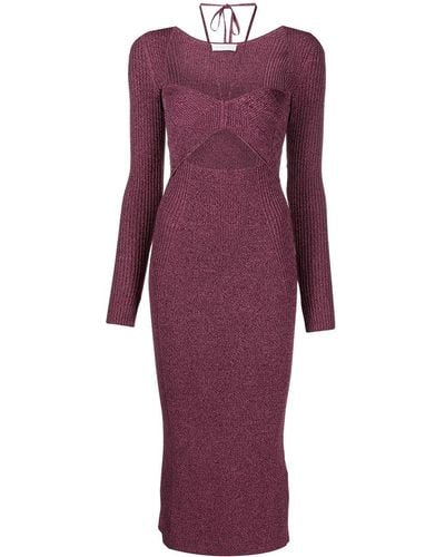 Jonathan Simkhai Cut-out Detail Knitted Dress - Purple