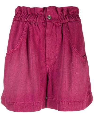 Isabel Marant Pantalones cortos con cintura paperbag - Rosa