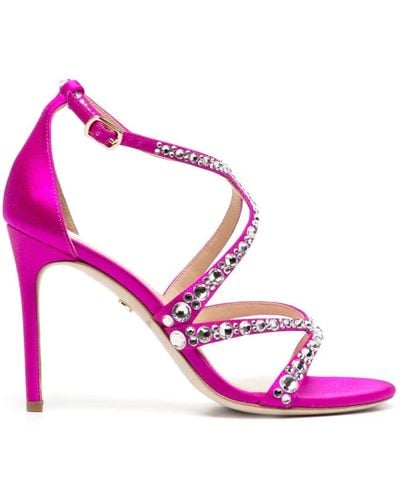 Dee Ocleppo Fiji 90mm Crystal-embellished Sandals - Pink
