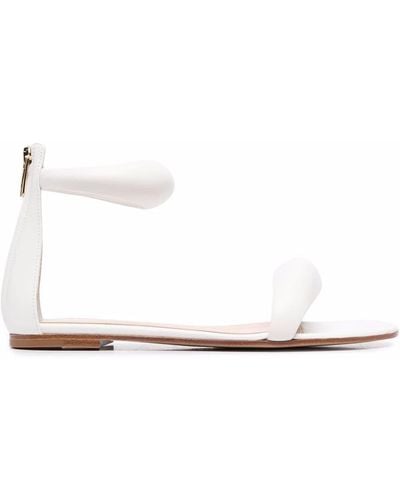 Gianvito Rossi Strappy Leather Sandals - White