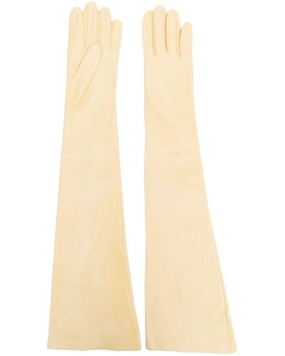 Jil Sander Long Elbow-length Gloves - Natural