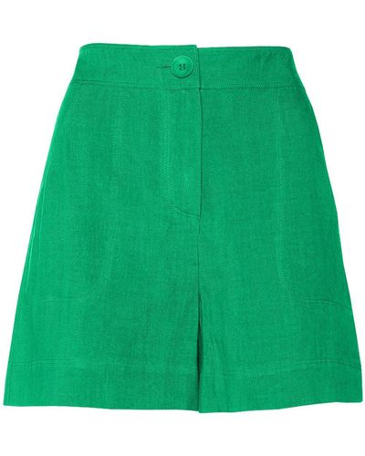 Eres Correct Linen Shorts - Green