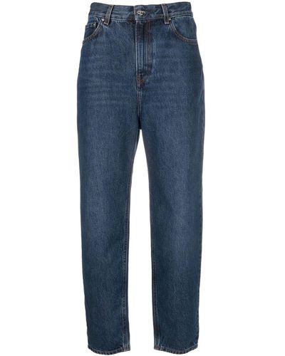 Totême Tapered-Jeans mit hohem Bund - Blau