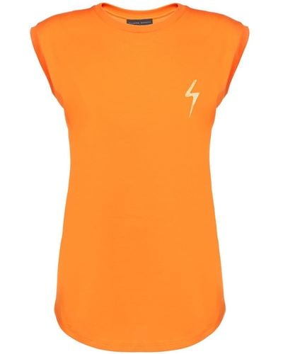 Giuseppe Zanotti Ursella Top mit Logo-Print - Orange