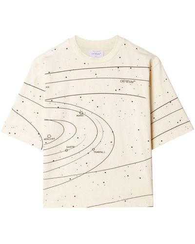 Off-White c/o Virgil Abloh Solar System Cotton T-shirt - Natural