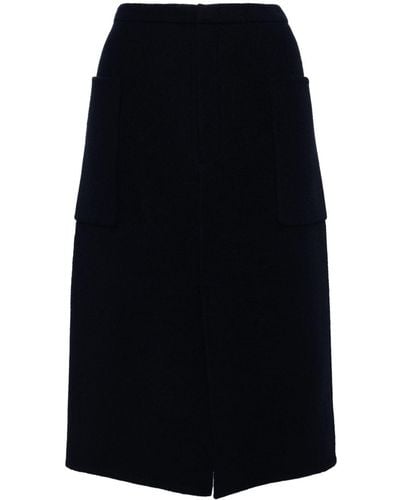 Vince Front-slit Pencil Skirt - Black