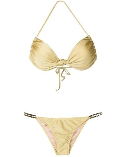 Adriana Degreas Ruched Bikini Set - White