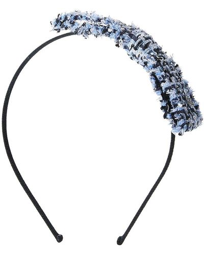 Maison Michel Haarband Met Tweed Afwerking - Blauw