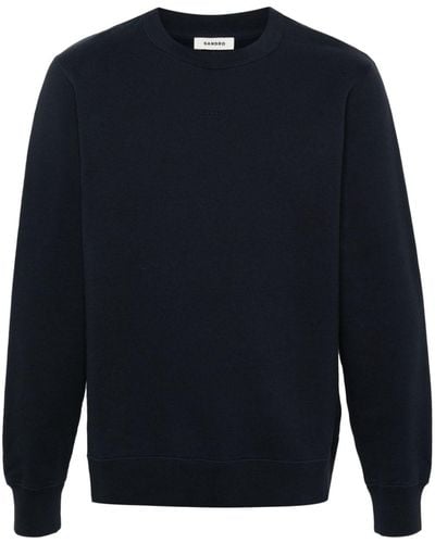 Sandro Embroidered-logo Sweatshirt - Blue