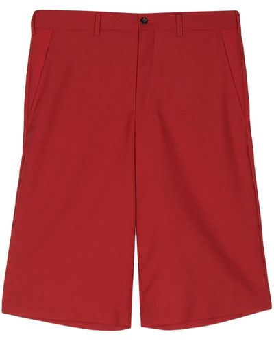 Comme des Garçons Wool Bermuda Shorts - Red